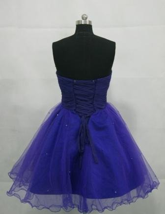 regency blue short prom dress